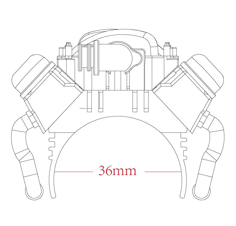 KYX Racing Alloy V8 Engine 540/550 Motor Heatsinks & Cooling Fan for RC Crawler Car Axial SCX10 II 90046 Wraith D90 Traxxas TRX4