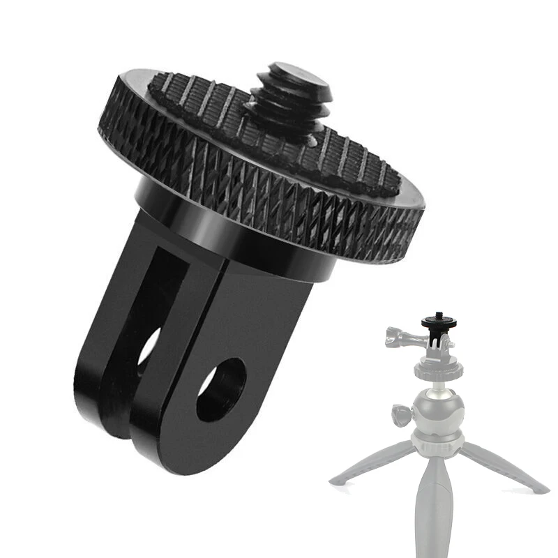 Aluminum Alloy Mount Holder Adaptor with 1/4 Inch Screw for Gopro Hero DJI OSMO SJcam Action Cameras Accessories Tripod Head