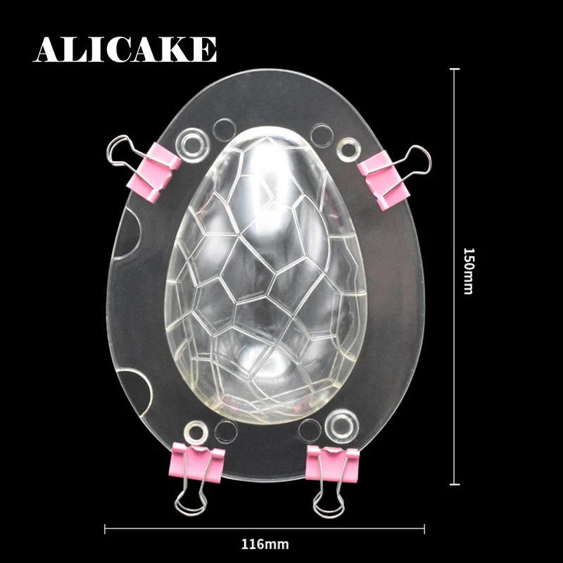 3D Polycarbonate Chocolate Molds Happy Easter Bunny Egg Rabbit Chocolate Mould Baking Pastry Bakery Festival Confectionery Tools