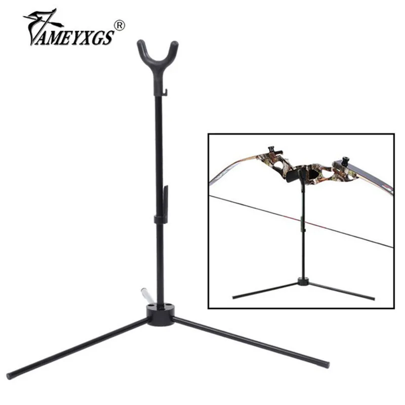 

1pc Aluminum Alloy Bow Stand Foldable Recurve Bow Holder Bracket Rack For Outdoor Sports Hunting Shooting Archery Accessories