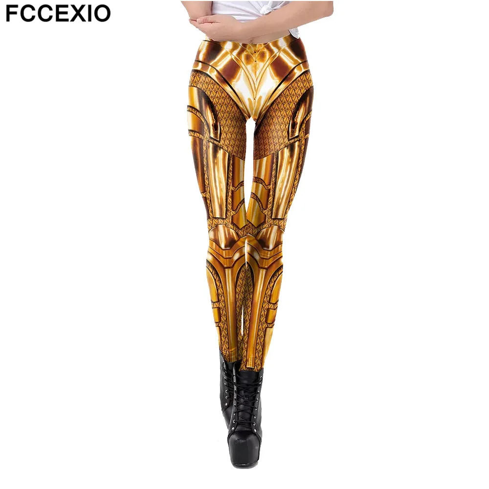 FCCEXIO Party Series Leggings The Wonders Magic Woman Movie Pattern 3D Print Sexy  Leggins Casual Workout Fitness Pants