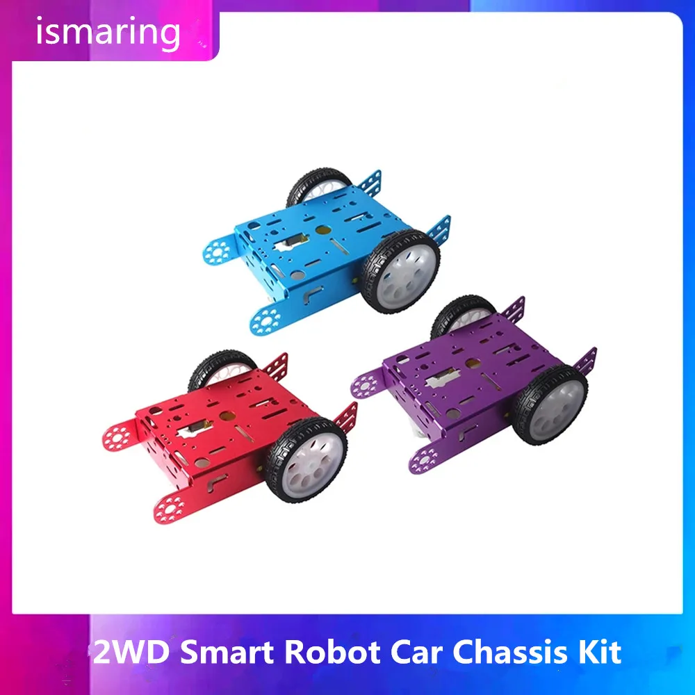 2WD Nhôm Xe Mới Giáo Dục Đồ Chơi Robot Thông Minh Trên Xe Ô Tô Khung Xe Hợp Kim 2WD Robot Thông Minh Sườn Xe Ô Tô Bộ DIY MBOT Xe Ô Tô