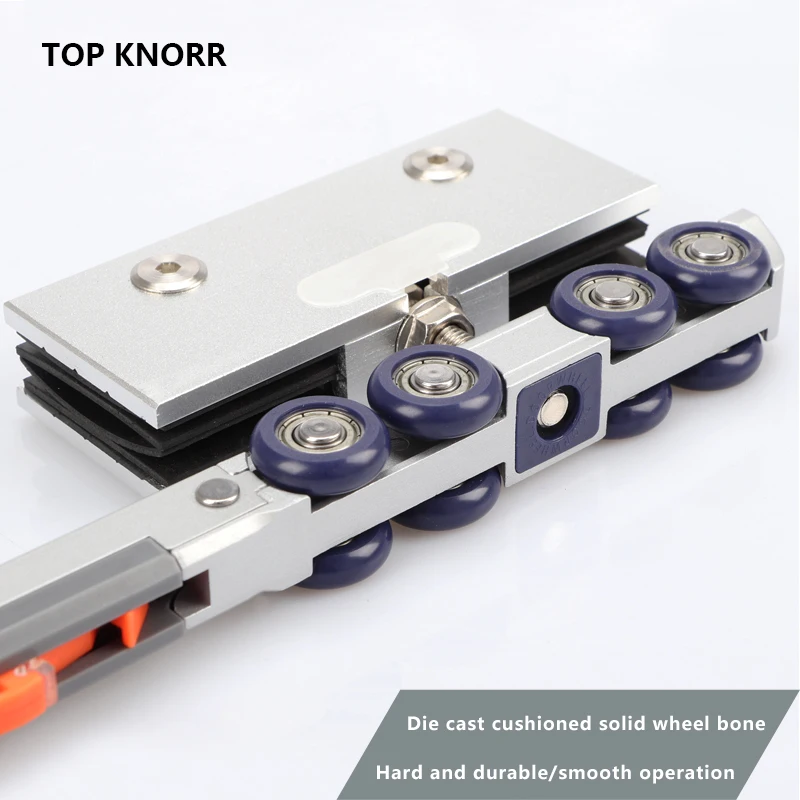 TOPKNORR Glass Door Damping Lifting Wheel Slow Lifting Wheel Frameless Glass Sliding Door Pulley Track Glass Lifting Wheel