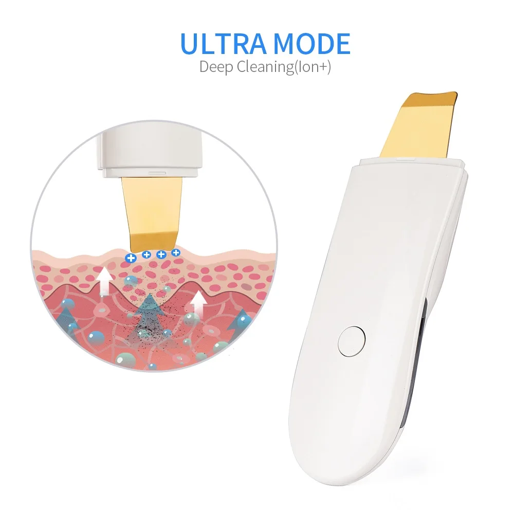 Acne & Pore Cleaner Gouden 24Khz Ultrasone Huid Scrubber Met Nano Mist Hydraterende Facial Peeling Exfoliërende Machine