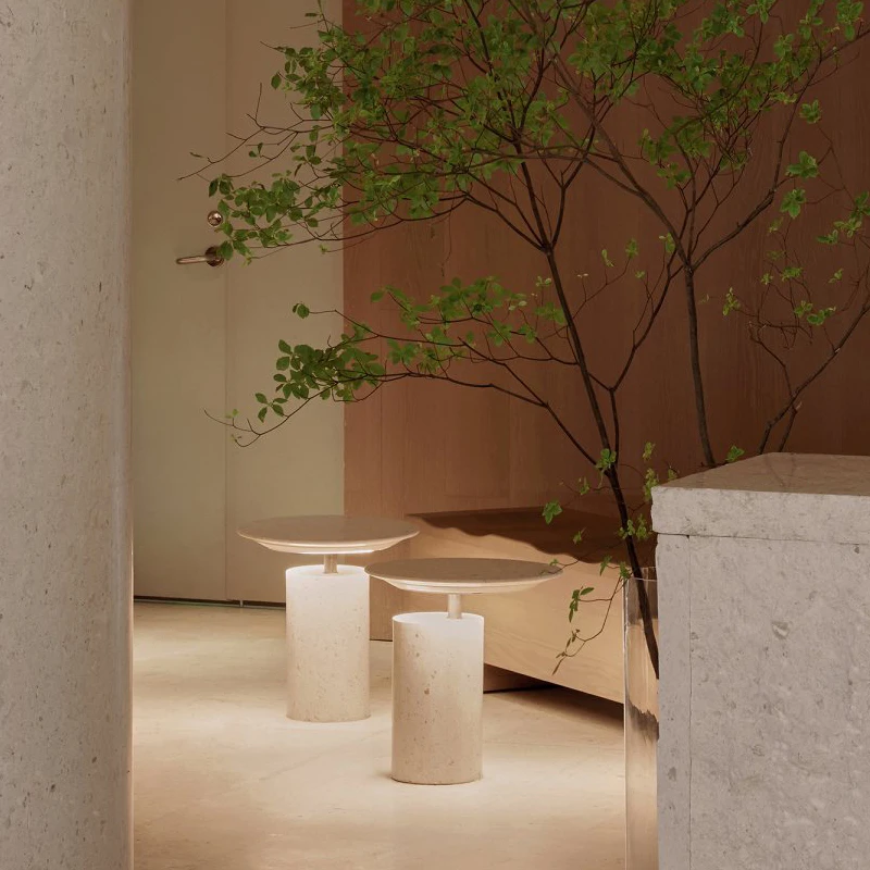 GY Nordic Minimalism Creative Terrazzo Side Table Designer Milk Tea Shop round Mini Coffee Table