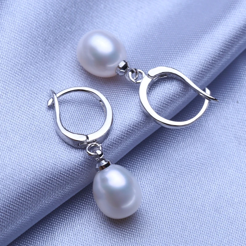 FENASY 925 Sterling Silver Drop Earrings Natural Freshwater Pearl Earrings For Women Handcrafted Fashion Party Wedding Jewelry