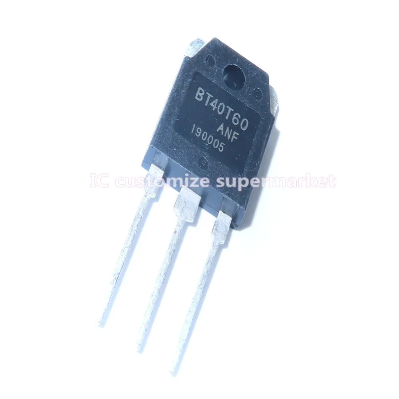 5 개/몫 새로운 BT40T60 BT40T60ANF TO-3P 600V 40A 3 극 트랜지스터