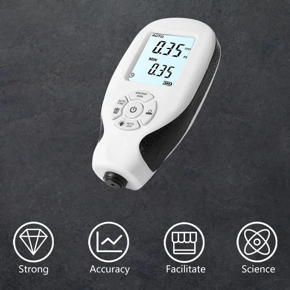 Digital Thickness Gauge Coating Paint 0-2000um Thickness Test Tool Digital LCD Paint Tester Thickness Gauge Test Instrument