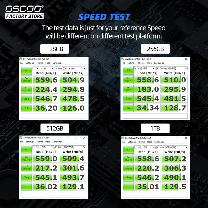 Imagem -05 - Oscoo-disco Rígido Ssd Interno para Computador pc Laptop Desktop Polegadas Sata3 256gb 512gb Também