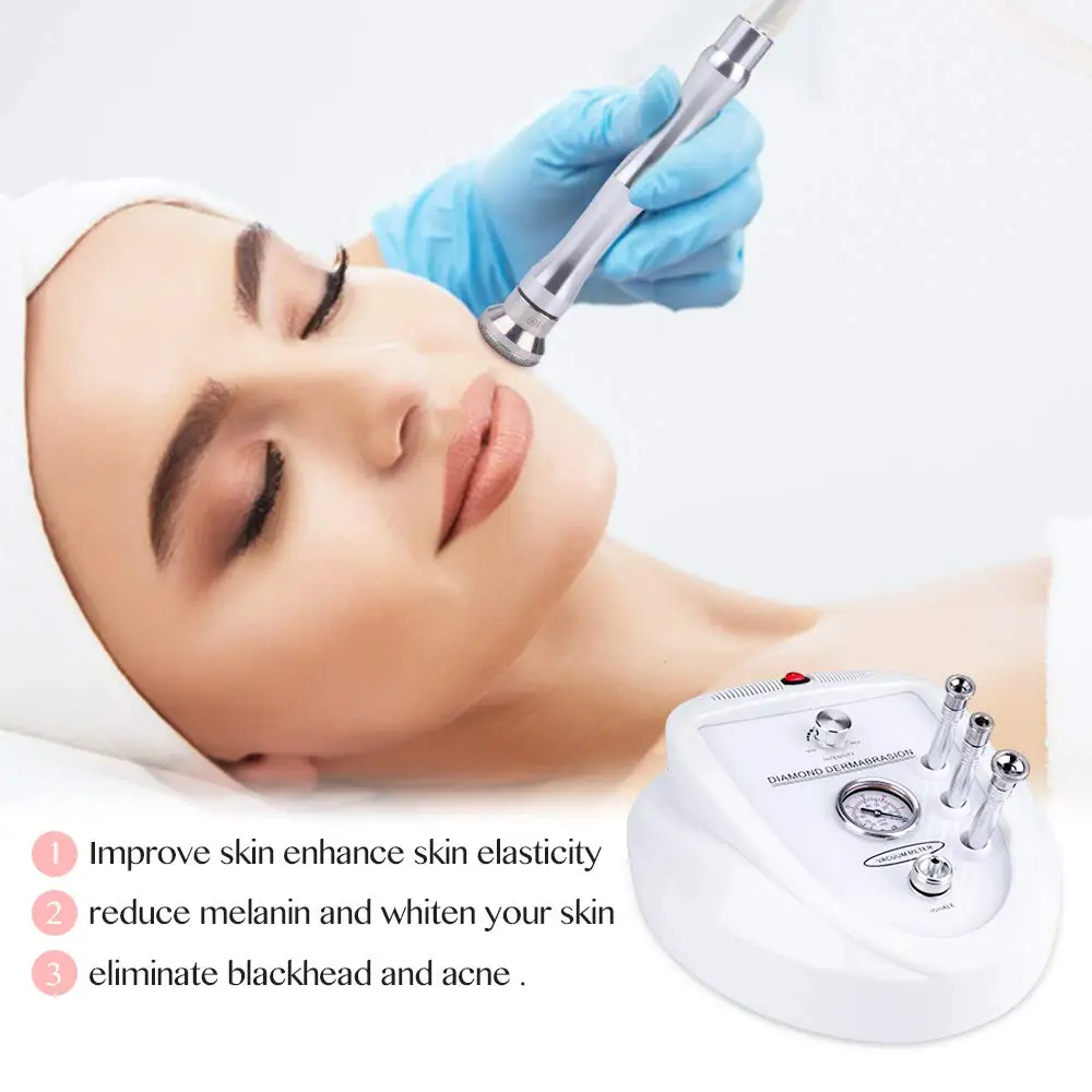 Professional Diamond Microdermabrasion Dermabrasion Machine Vacuum Spray Skin Exfoliation Removal Wrinkle Facial Peeling Device