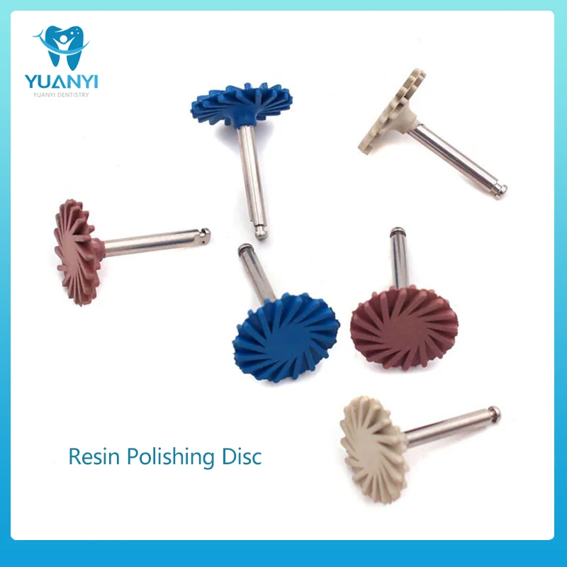 

6pcs/Set Dental Rubber Polisher Composite Resin Polishing Disc Kit Diamond System RA 14mm Wheel Spiral Flex Brush Burs Tools