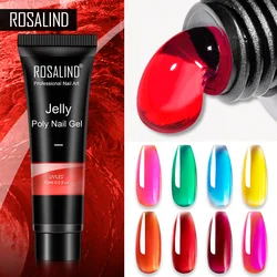 ROSALIND Poly Nail Gel Jelly Glaze Colors Extension Nail Gel For Nails Art Design Nail Builder Semi Permanent Hybrid Varnishes