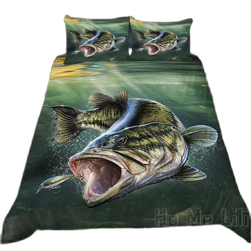 大人のための大きなペットの寝具縞模様のシート小さなパターンの狩猟と釣りのための掛け布団カバー