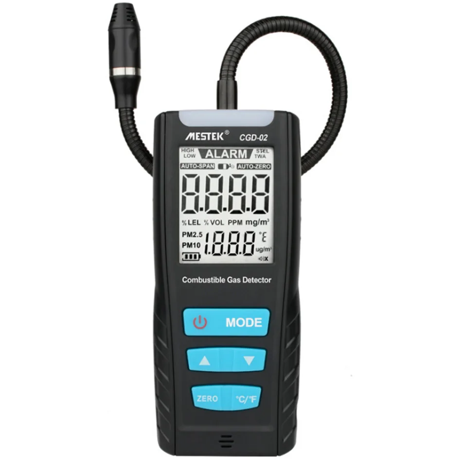 Dễ Cháy Máy Dò Di Động Cầm Tay Bị Báo Rò Rỉ Tự Nhiên Báo Động Màn Hình Hiển Thị Kỹ Thuật Số Máy Đo Nồng Độ