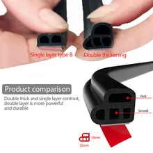 Car Rubber Door Seal Double Layer #6