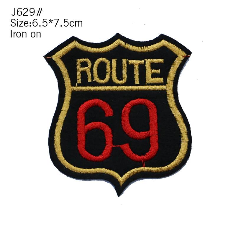 1PCS Digital Patch 69 68 36 198 093 66 Road Embroidery  Iine Badge Set Sports Cowboy Hat T-Shirt DIY Decal