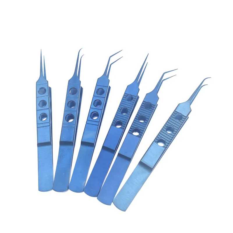 Pinzas de titanio de 11CM, plataformas, instrumentos de microcirugía Dental, oftálmica