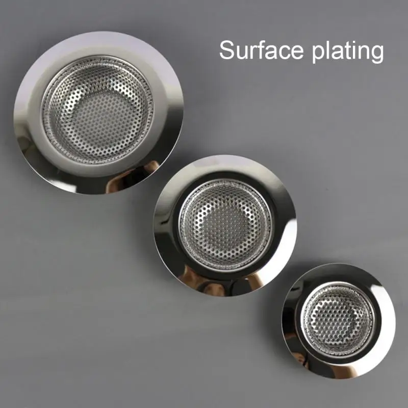 Stainless Steel Kitchen Bathroom Sink Strainer Waste Plug Sink Filter Waste Collector Hair Catcher Shower Drain Hole Filter