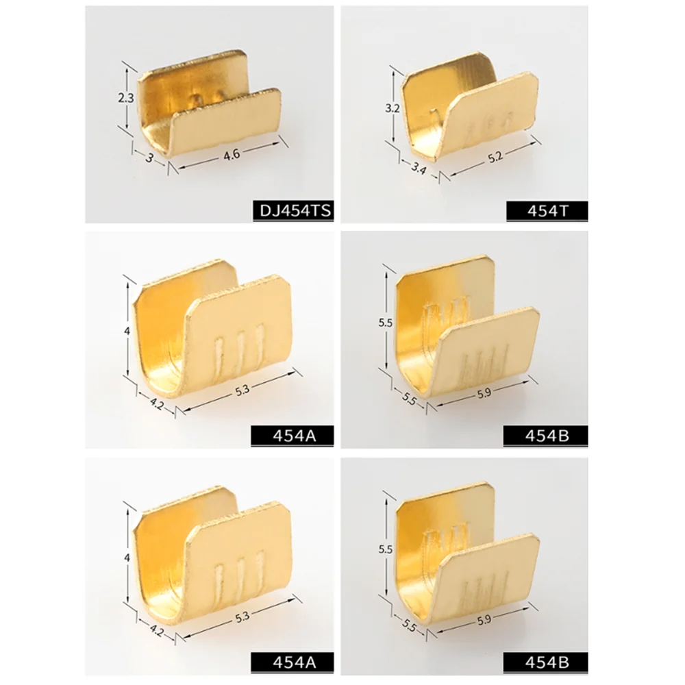 100pcs/lot  U-Shaped Crimping Terminal H62 Brass Wire Buckle Poly Wire Nose Wire Connector 454TABC 0.2-10mm2