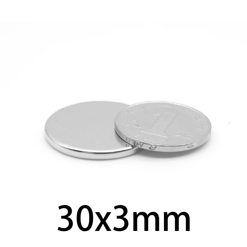 30x3 mm Strong Cylinder Rare Earth Magnet 30mmX3mm Round Neodymium Magnets 30x3mm Big Disc Magnet 30*3 mm