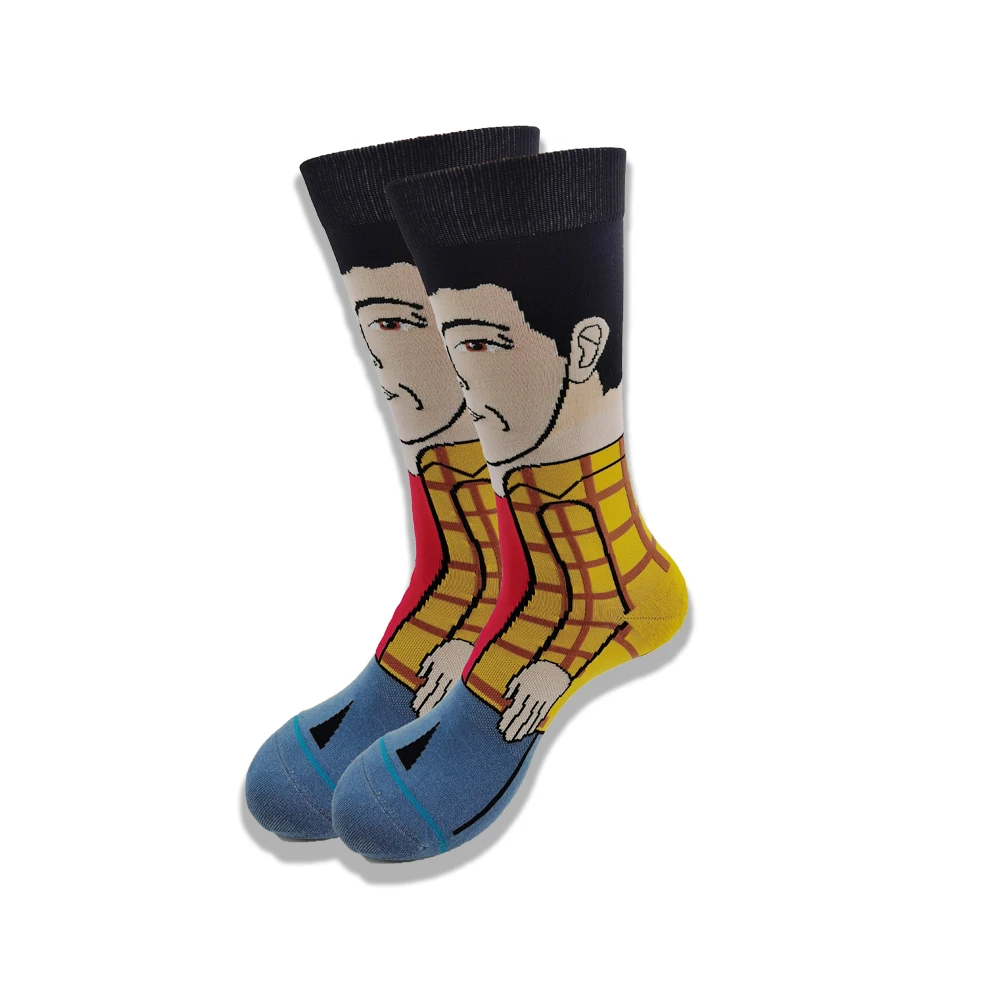 Cartoon and Animation fFashion Trend Men and Women Socks Autumn and Winter Street Style  Middle Tub