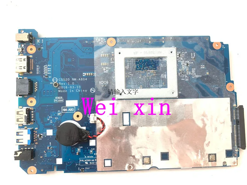 USED NM-A804  is suitable for Lenovo ideapad 110-15IBR notebook motherboard N3060 4G RAM 100%