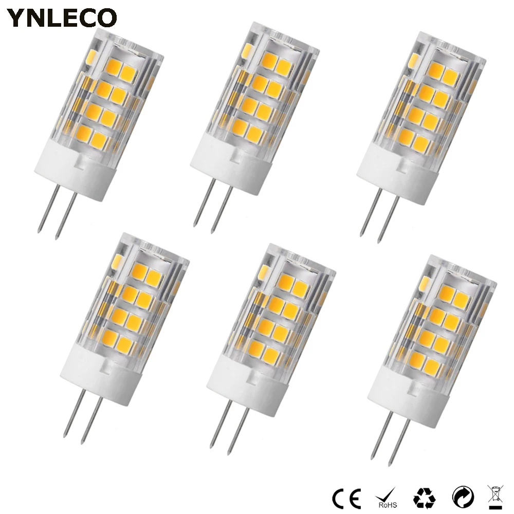 

6pcs G4 LED Bulb 220V 110V 5W Lampadas led G4 Lamp 360 Beam Angle NO Flash 3000K 4000K 6000K 2835 SMD 51LED Replace 35W Halogen