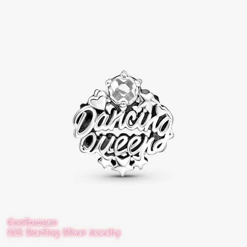 Autumn Original 100% 925 Sterling Silver Openwork Dancing Queen Charm beads Fits Pandora bracelets Jewelry Making