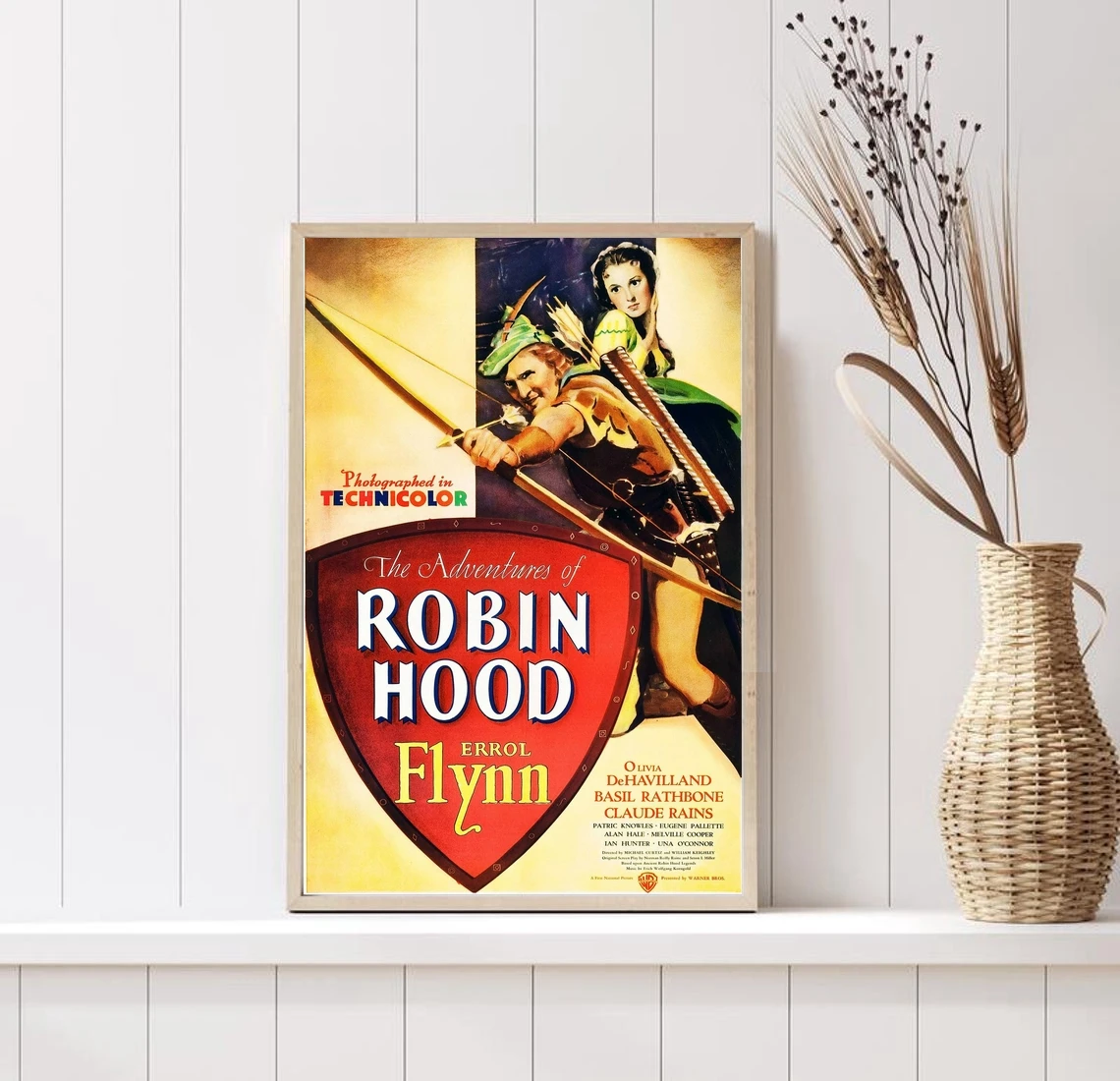 The Adventures of Robin Hood (1938) Poster American Technicolor Film Wall Decor Errol Flynn Olivia de Havilland Art Gift