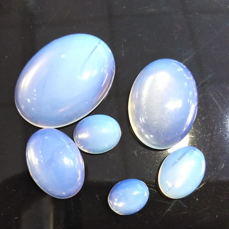 22x30mm 18x25mm 13x18mm 8x10mm Opaline Oval Shape Cabochon Moonstone Loose Precious CABS Gemstone For Fashion Jewelry Making