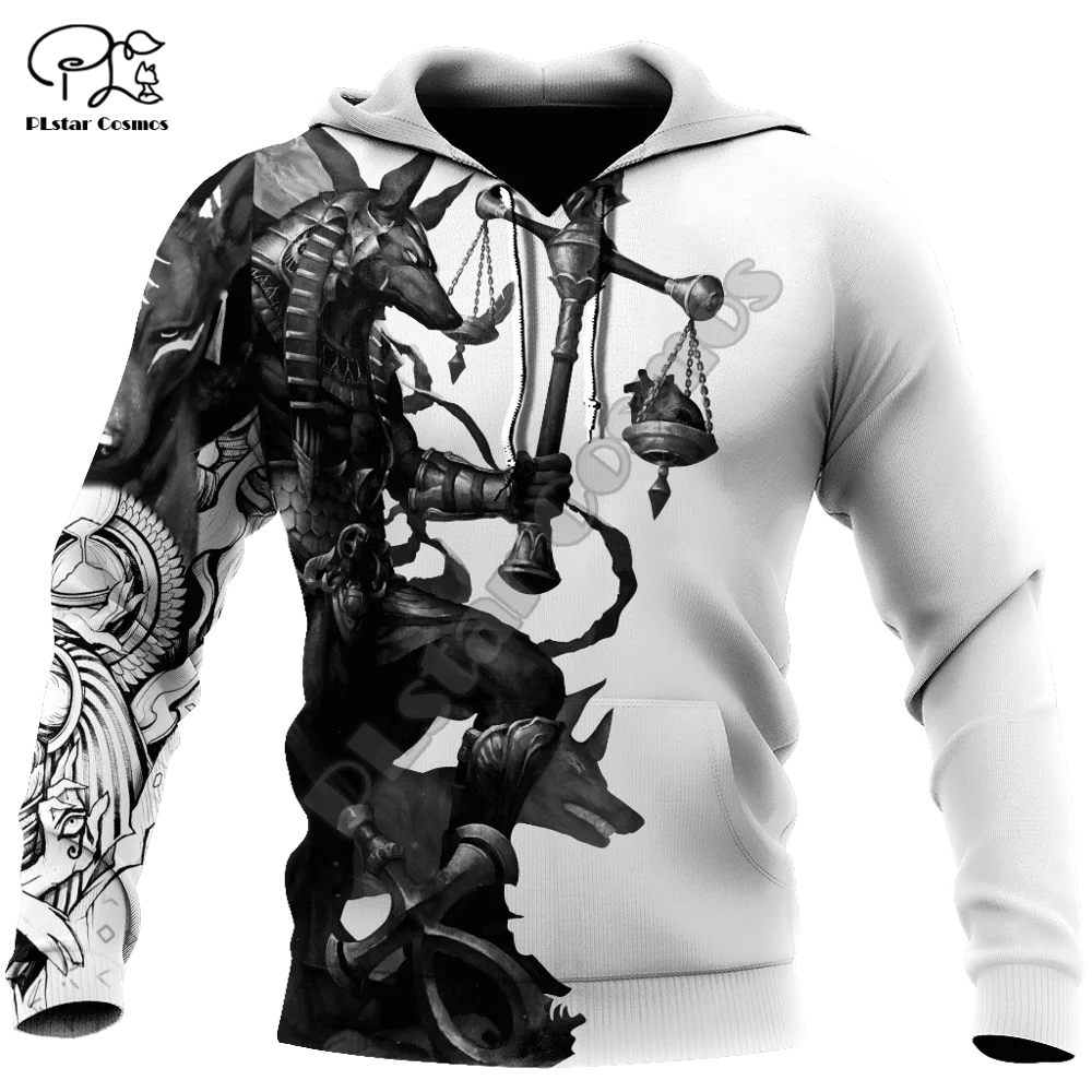 PLstar Cosmos Horus Egyptian Pharaoh Anubis Ancient Egypt Tattoo 3DPrint Men/Women Streetwear Pullover Casual Funny Hoodies A-16