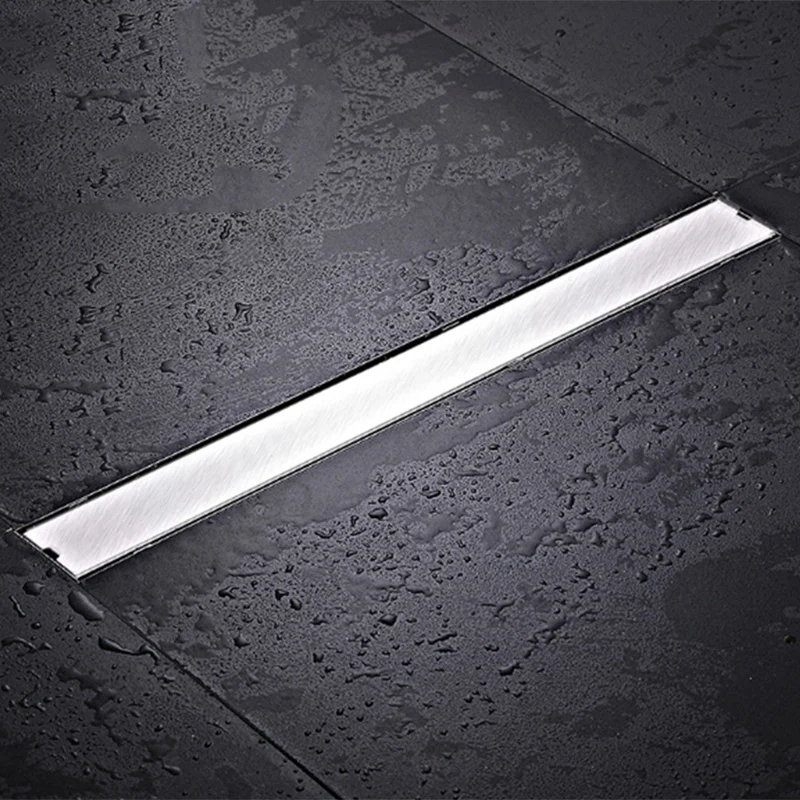 Linear Drain Invisible Stainless Steel Channel Drain Deodorization Type Gate Cover For Shower Bathroom Floor Accessories 50cm