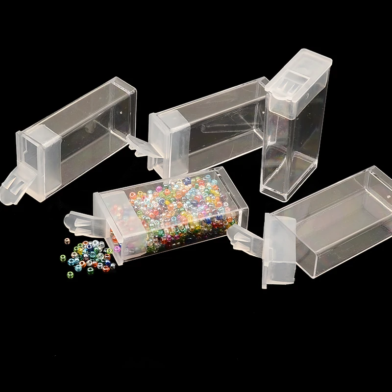 Transparent Compartments Plastic Organizer Jewel Bead Case For Storing Jewelry Earring Ring Mini Goods Storage Box