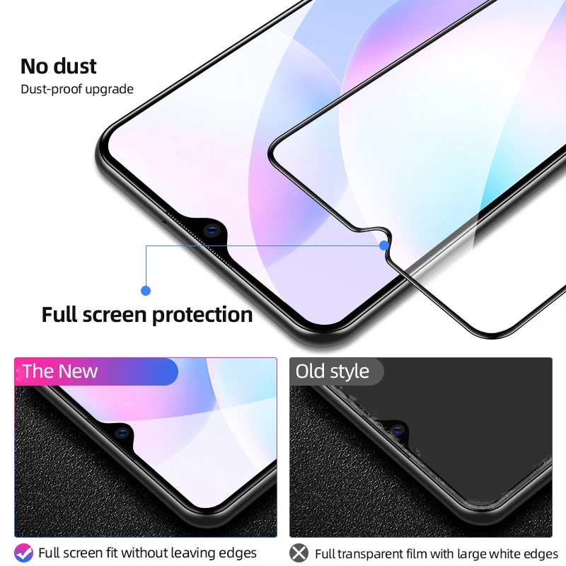 9D Protection Glass For Xiaomi Redmi 7 7A 8 8A 9 9A 9C K30 Screen Protector Redmi Note 7 7 Pro 8 Pro 8T 9 9S Pro Glass Film