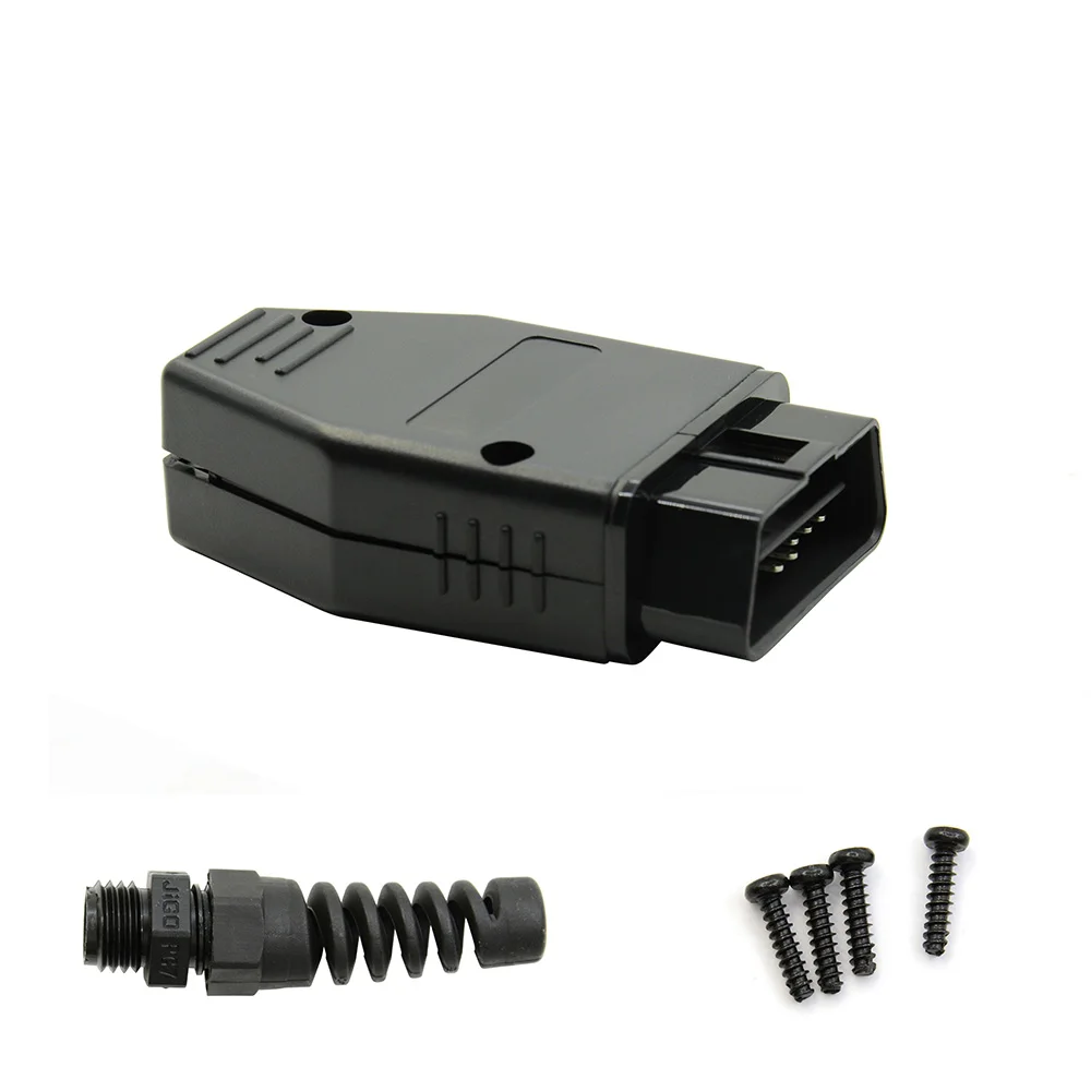 10pcs/lot OBD Male Plug 16Pin OBD2 Connector OBD 2 16 Pin OBD II Adaptor OBDII J1962 Connector Replacement Car Diagnostic Tool