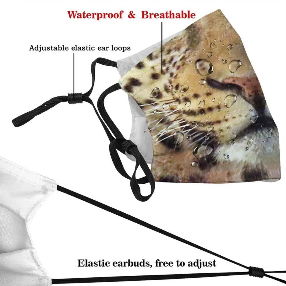 Maschera per il viso con foto leopardata africana maschera per il viso filtro lavabile fai da te Pm2.5 bocca Trending maschera per il viso leopardata per il viso leopardo