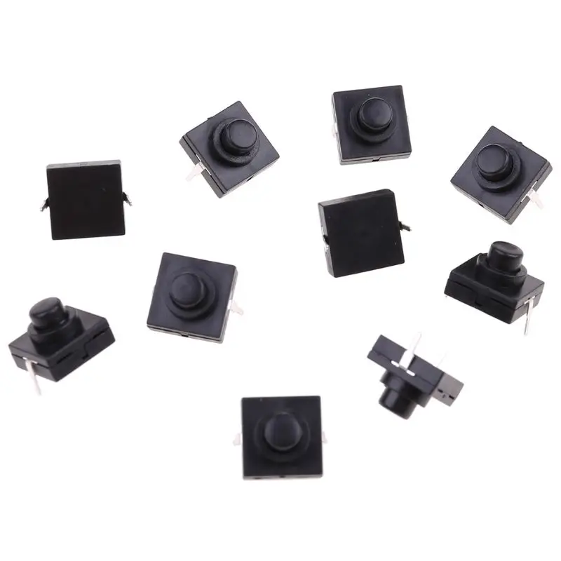 10 Pcs Flashlight Switch Button 1A 30V 2Pin CB-1212-112D Ultra-Thin Medium Feet L4MB