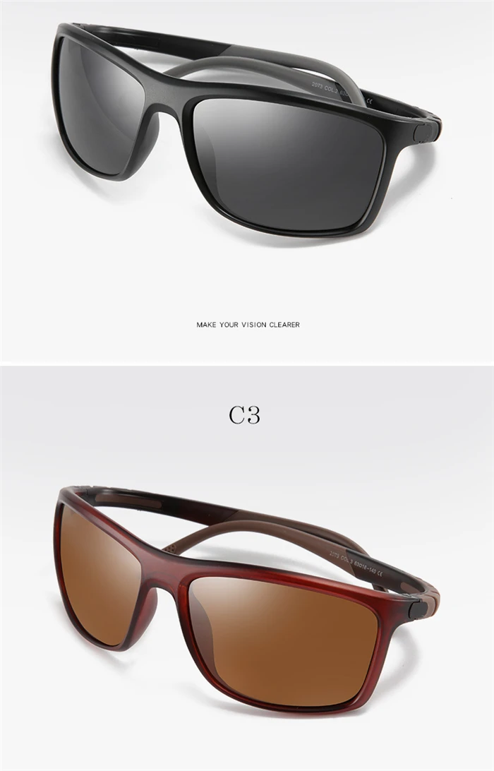 Tr90 silikon bein sport bunte myopie sonnenbrille männer polarisierte brille kurzsichtige brille verschreibung 0-0440-639 bis-4 – Detail 7