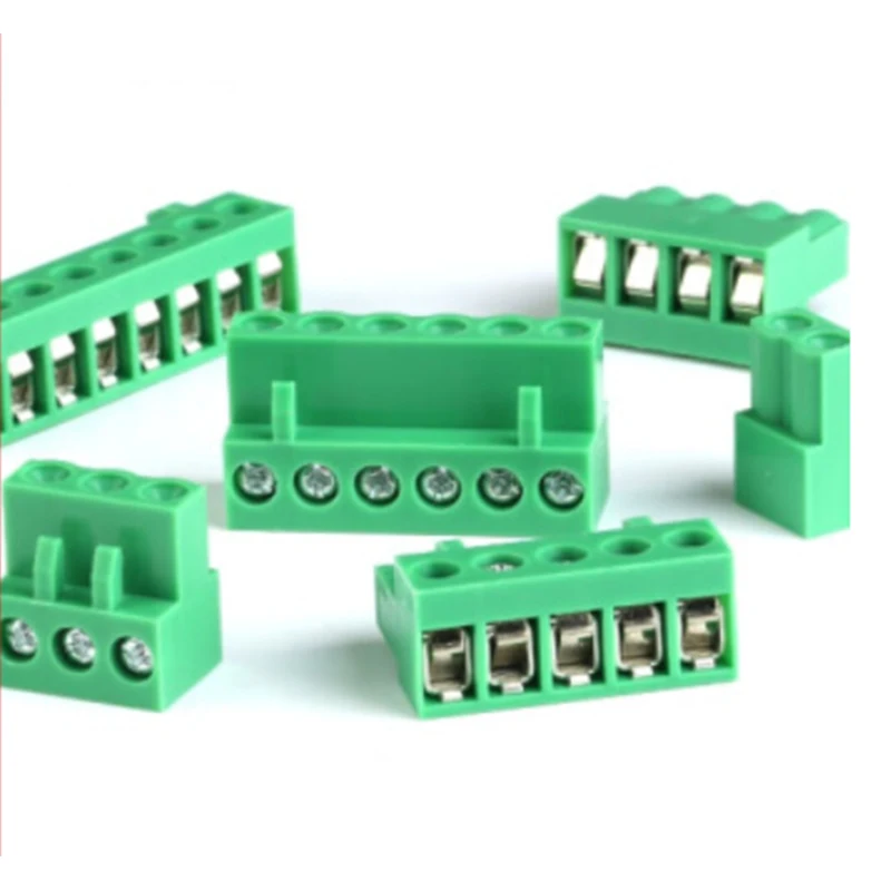 (10 Pieces) HT508K HT5.08 - 2P 3P 4P ~ 12P Pluggable Connector Terminal Block 5.08mm Green Pitch Plug