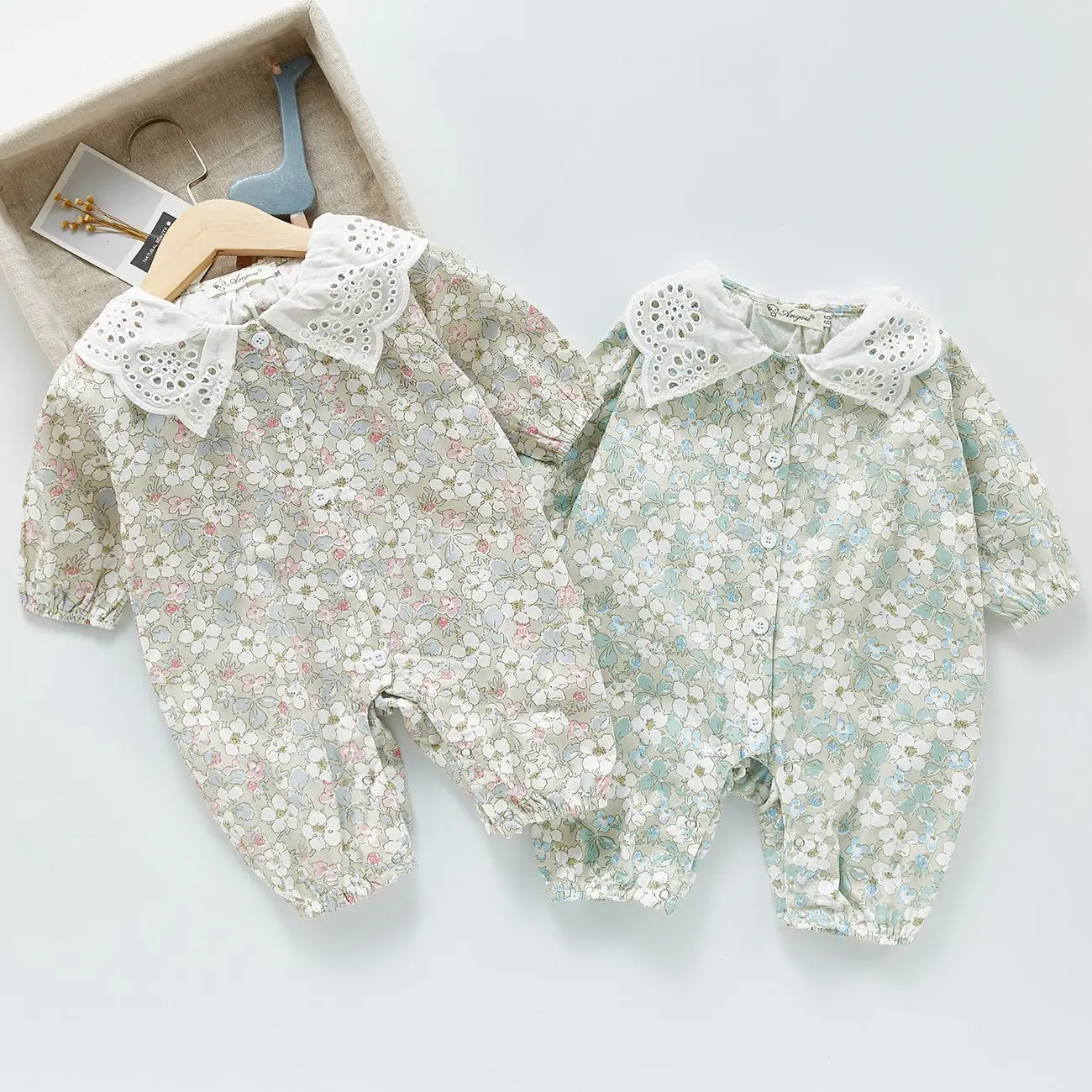 

Princess Infant Baby Girls Rompers Lace Floral Romper Sweet Baby Long Sleeve Autumn Jumpsuit Infant Kids Clothing Romper