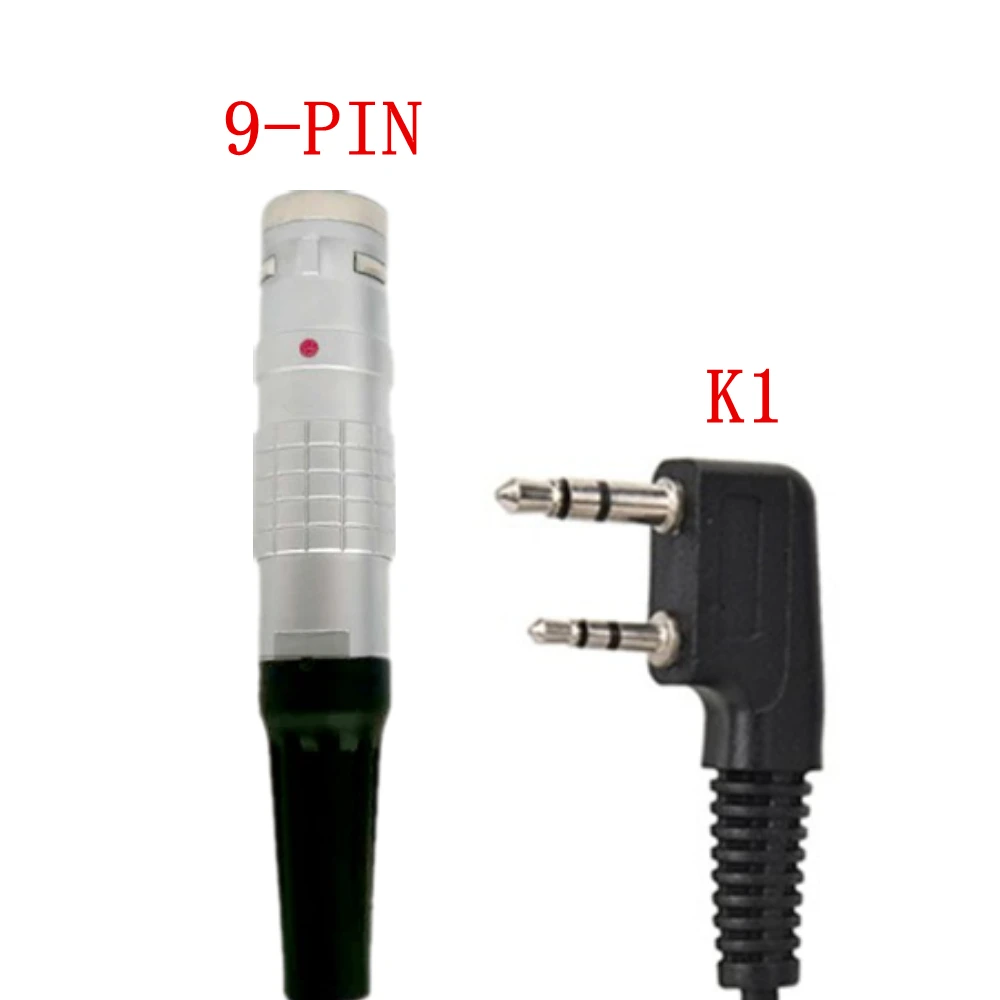 Imagem -04 - para Lemo 9pin Rádio Cabo para Invisio X50 Ptt Kenwood Pin tipo Wuxun Baofeng Uv5r Uv82 Invisio X50 k1