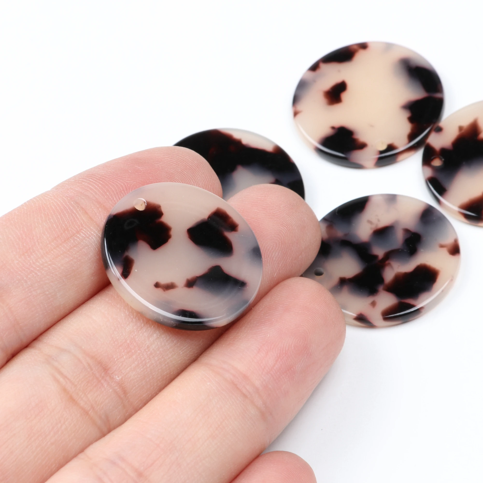 Leopard Print,Tortoise Shell Earring Charm,Acetate Acrylic Beads,Round Shaped,Boho,Earring Parts,Ohrringe finding,24mm-ACE181