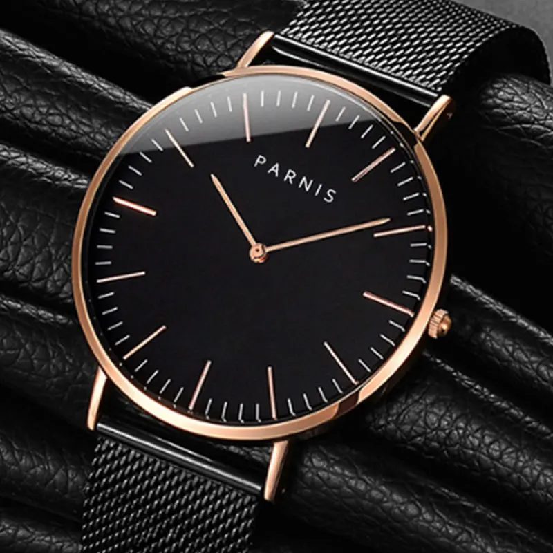 Parnis Quartz Chronograph Watch Men Top Brand Luxury Pilot Business Waterproof Sapphire Crystal Men's Watch Relogio Masculino