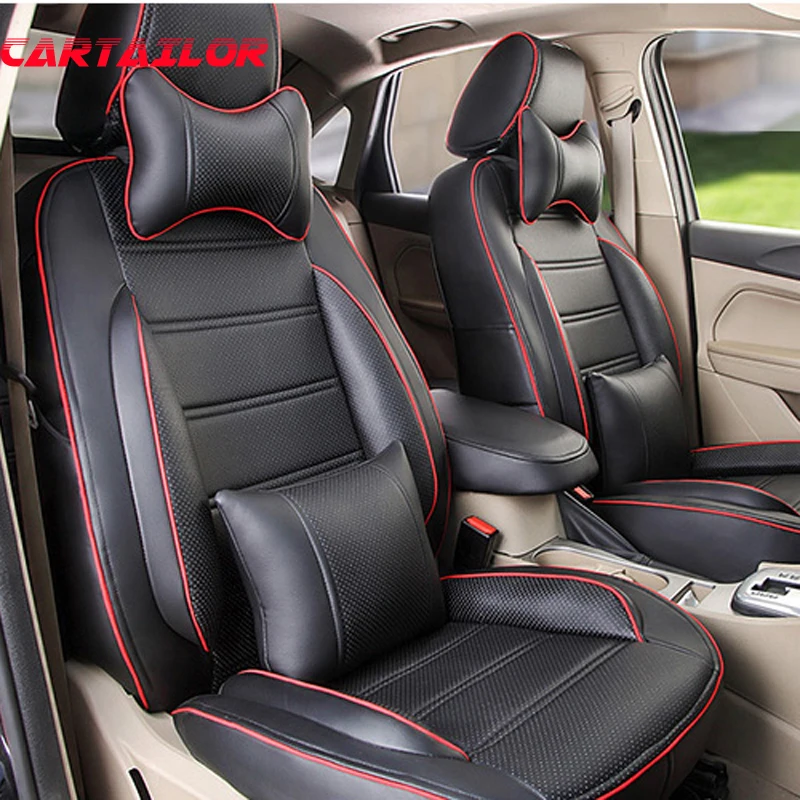 CARTAILOR PU leather cover seats for 2008 2010 Subaru Impreza car seat cover accessories set auto seat covers & supports cushion