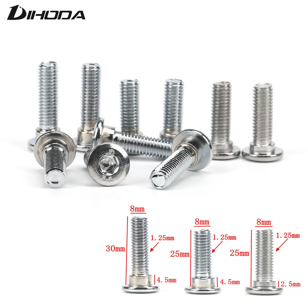 Motorcycle Brake Disc/rotor Screws Bolts Universal Carbon Steel M8 x 1.25mm x 20mm /25mm/30mm For Honda Yamaha Kawasaki Suzuki