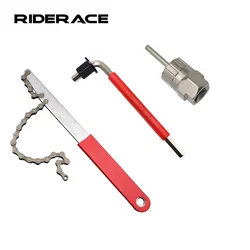 Bike Cassette Removal Tool MTB Mountain Road Bicycle Sprocket Remover Chain Whip Auxiliary Wrench Cycling Repair Accessories