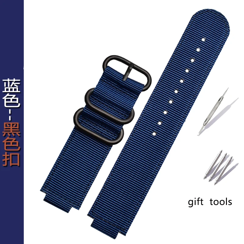 Nylon Watch Strap 24 * 16mm modified Canvas watchband  for gst-b200 series special watch chain outdoor  sweat  proof nylon strap