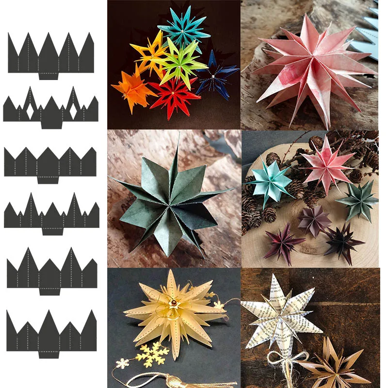 metal cutting dies various folded stars die cut mold Scrapbooking paper cards making paper crafts knife mould stencils new 2019