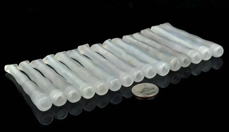 3 1/2 "حامل سيجارة من العقيق الأبيض الطبيعي 1 قطعة #3