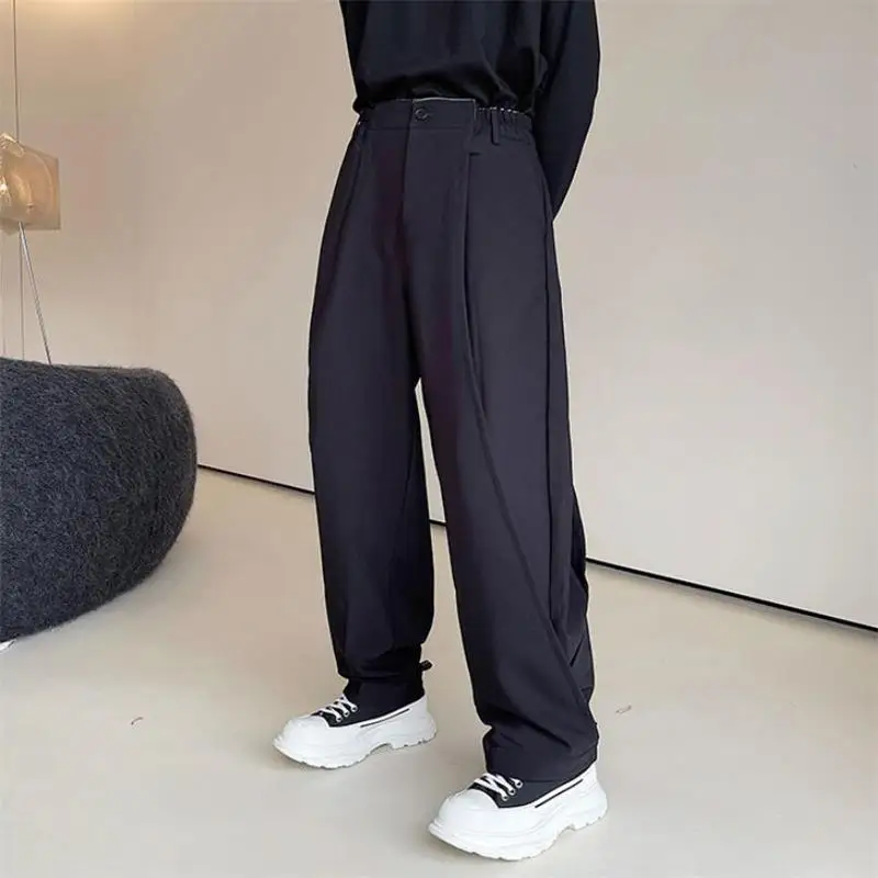 

Men Wide Leg Pants Spring And Autumn New Hip Hop Street Tide Male Fashion Alternative Hypertrophy Loose Pants